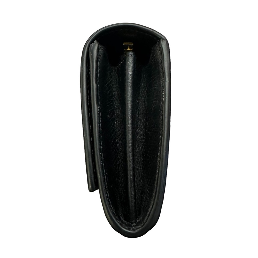 Celine Large Flap Wallet In Grained Calfskin Black - Picture 12 of 16